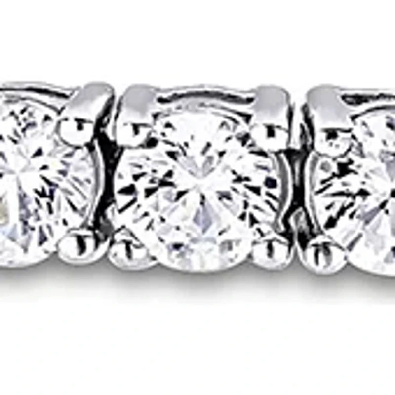 Lab Created 8.25 CT TGW Created White Sapphire Tennis Bracelet in Sterling Silver