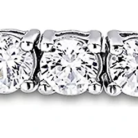 Lab Created 8.25 CT TGW Created White Sapphire Tennis Bracelet in Sterling Silver