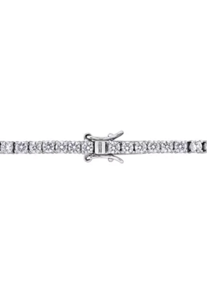 Lab Created 8.25 CT TGW Created White Sapphire Tennis Bracelet in Sterling Silver