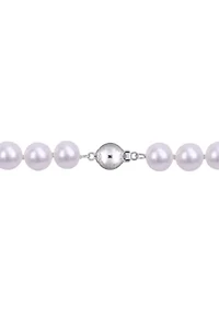 9-10MM Freshwater Cultured Pearl 18" Strand Necklace with Sterling Silver Clasp