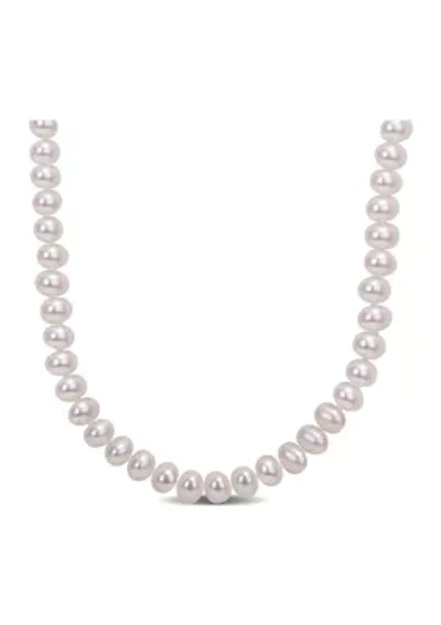 5-6MM Freshwater Cultured Pearl 18" Strand Necklace with Sterling Silver Clasp