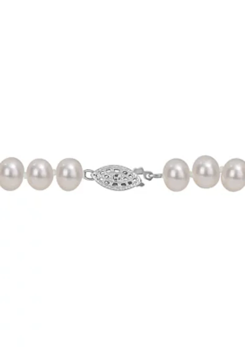 5-6MM Freshwater Cultured Pearl 18" Strand Necklace with Sterling Silver Clasp