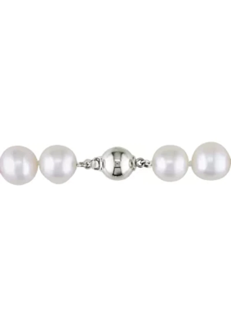 10-11MM Freshwater Cultured Pearl 18" Strand Necklace with Sterling Silver Clasp