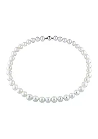 10-11MM Freshwater Cultured Pearl 18" Strand Necklace with Sterling Silver Clasp