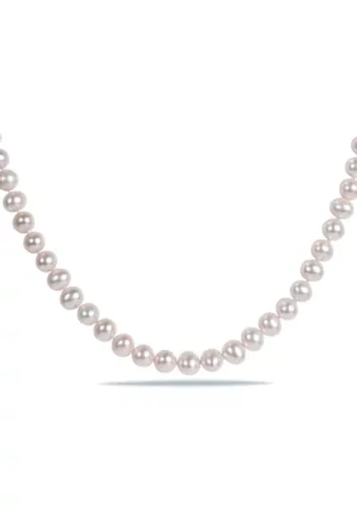 6.5-7MM Cultured Freshwater Pearl 16" Strand Necklace with Sterling Silver Clasp
