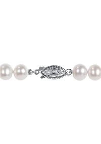 6.5-7MM Cultured Freshwater Pearl 16" Strand Necklace with Sterling Silver Clasp