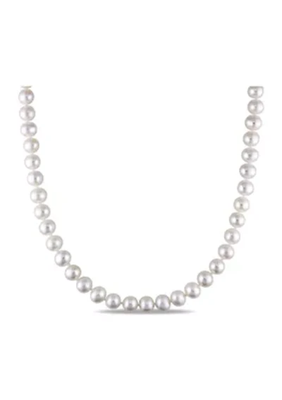 7-7.5MM Cultured Freshwater Pearl 16" Strand Necklace with Sterling Silver Clasp