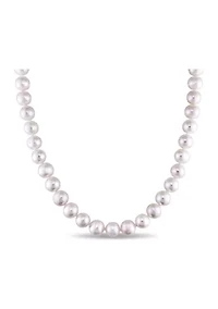7.5-8MM Cultured Freshwater Pearl 18" Strand Necklace with Sterling Silver Clasp