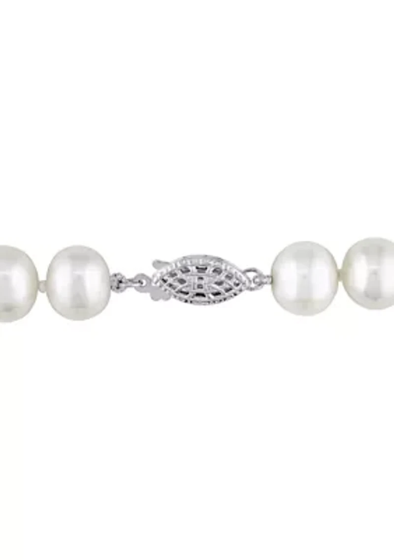 7.5-8MM Cultured Freshwater Pearl 18" Strand Necklace with Sterling Silver Clasp