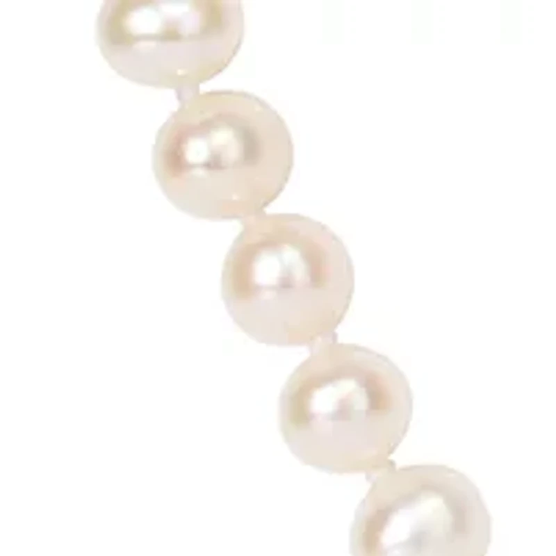 5-6MM Freshwater Cultured Pearl 24" Strand Necklace with Sterling Silver Clasp