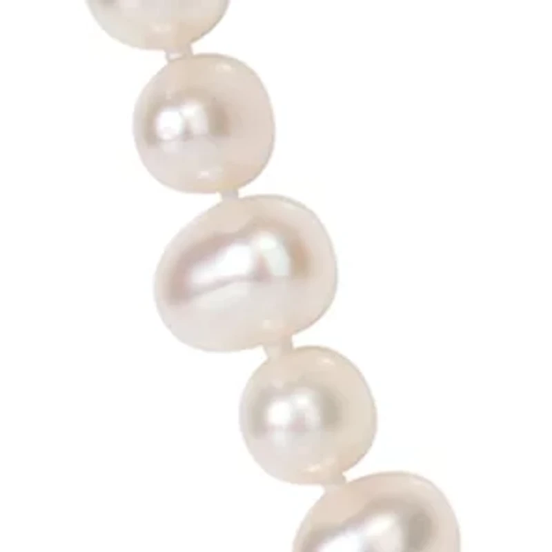 6-7MM Cultured Freshwater Pearl 20" Strand Necklace with Sterling Silver Clasp