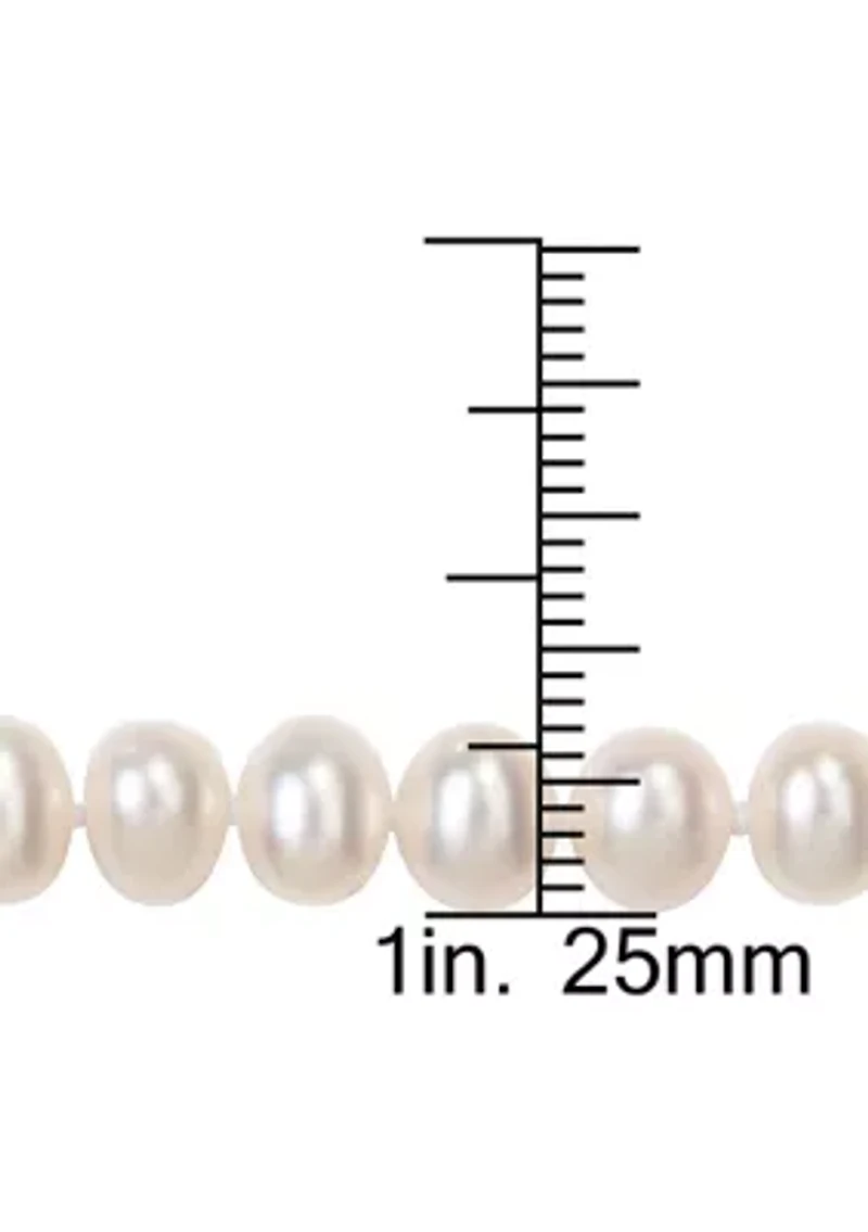 6-7MM Cultured Freshwater Pearl 20" Strand Necklace with Sterling Silver Clasp