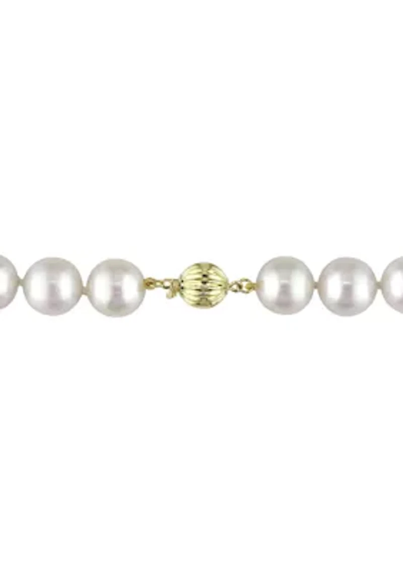 10-13MM South Sea Pearl Graduated 18" Strand Necklace with 14k Yellow Gold Clasp