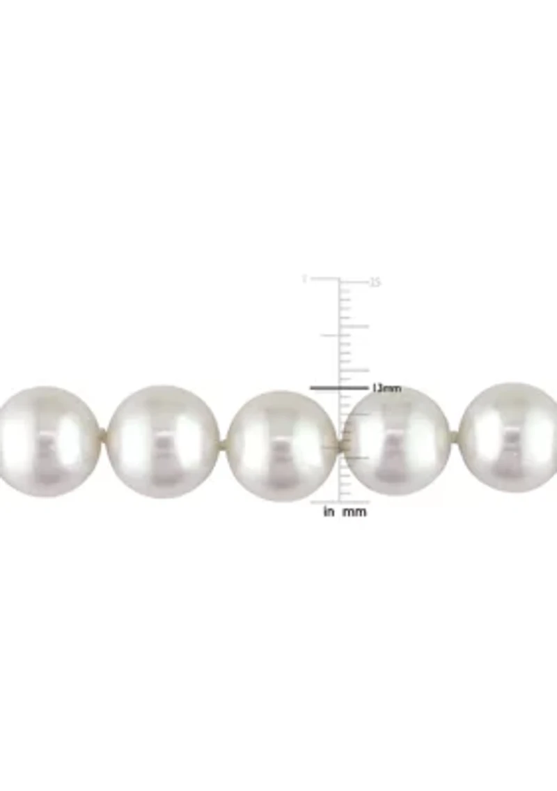10-13MM South Sea Pearl Graduated 18" Strand Necklace with 14k Yellow Gold Clasp