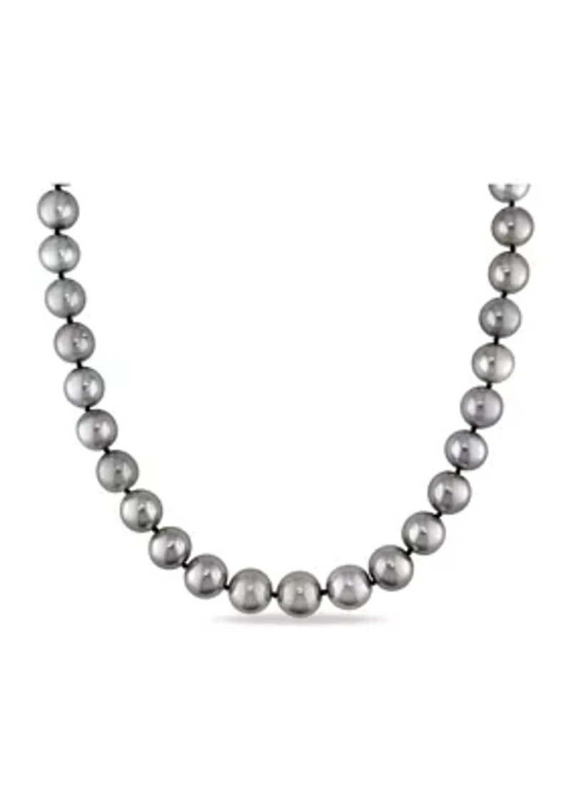 10-13MM Tahitian Cultured Pearl Graduated 18" Strand Necklace with 14k White Gold Clasp
