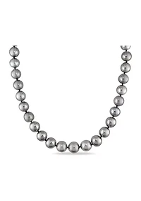 10-13MM Tahitian Cultured Pearl Graduated 18" Strand Necklace with 14k White Gold Clasp