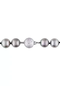 10-13MM Tahitian Cultured Pearl Graduated 18" Strand Necklace with 14k White Gold Clasp