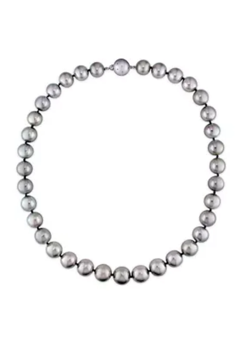 10-13MM Tahitian Cultured Pearl Graduated 18" Strand Necklace with 14k White Gold Clasp