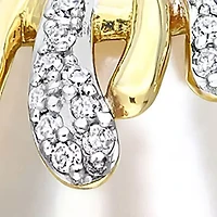 9-10MM South Sea Cultured Pearl and 1/3 CT TW Diamond Drop Earrings in 14k Yellow Gold