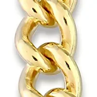 18k Yellow Gold Plated Sterling Silver 6.5mm Curb Link Chain Bracelet, 9"