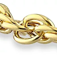 18k Yellow Gold Plated Sterling Silver 3.7mm Singapore Chain Bracelet, 7.5"