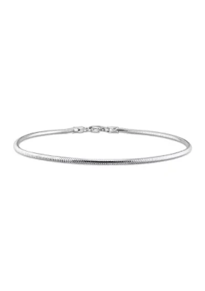 Sterling Silver 1.9mm Snake Chain Bracelet, 9"