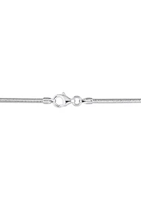 Sterling Silver 1.9mm Snake Chain Bracelet, 9"