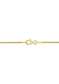 Yellow Plated Sterling Silver Snake Chain Bracelet, 7.5"