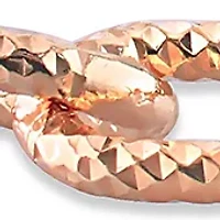 18k Rose Gold Plated Sterling Silver 9mm Fancy Paperclip Chain Bracelet, 7.5"