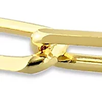 18k Yellow Gold Plated Sterling Silver 5mm Paperclip Chain Bracelet, 7.5"