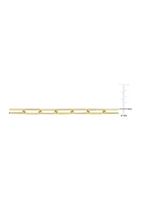 18k Yellow Gold Plated Sterling Silver 5mm Paperclip Chain Bracelet, 7.5"