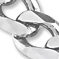 Sterling Silver 5.5mm Figaro Chain Bracelet, 7.5"