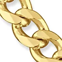 18k Yellow Gold Plated Sterling Silver 3.8mm Figaro Chain Bracelet, 7.5"