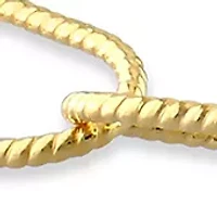 18k Yellow Gold Plated Sterling Silver Twisted Rolo Chain Bracelet, 7.5"