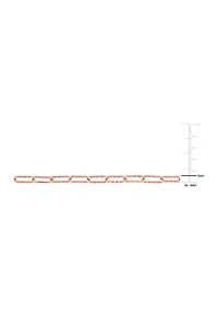 18k Rose Gold Plated Sterling Silver Fancy Paperclip Chain Bracelet, 7"