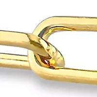 18k Yellow Gold Plated Sterling Silver 5mm Paperclip Chain Anklet, 9"