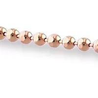 18k Rose Gold Plated Sterling Silver 1mm Ball Chain Anklet, 9"