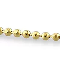 18k Yellow Gold Plated Sterling Silver 1mm Ball Chain Anklet, 9"