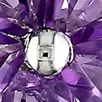 1.84 ct. t.g.w. Amethyst and Peridot Floral Leverback Earrings in Sterling Silver