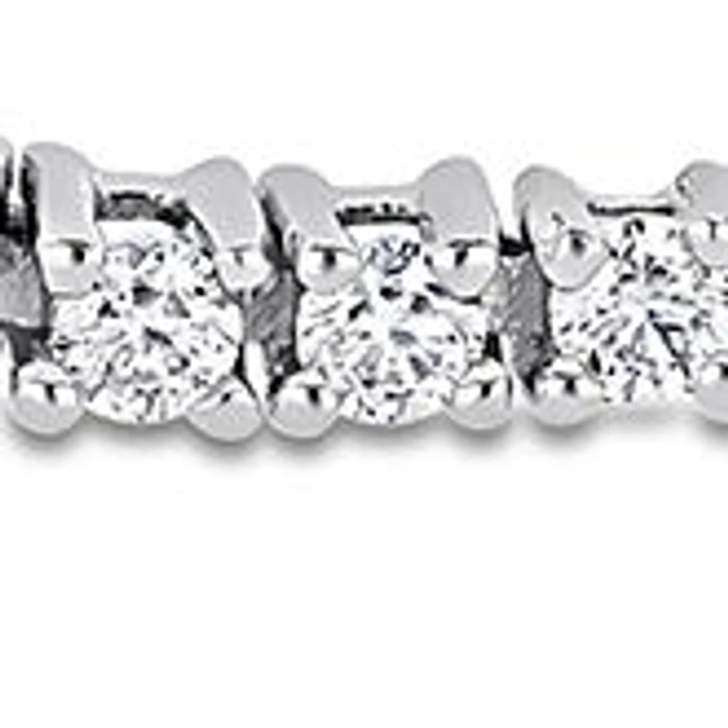 Lab Created 2 CT TGW Created Moissanite Station Bracelet in Sterling Silver