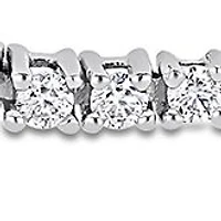 Lab Created 2 CT TGW Created Moissanite Station Bracelet in Sterling Silver