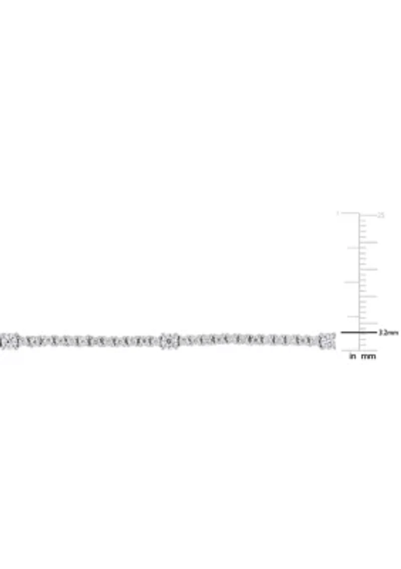 Lab Created 2 CT TGW Created Moissanite Station Bracelet in Sterling Silver