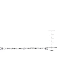 Lab Created 2 CT TGW Created Moissanite Station Bracelet in Sterling Silver
