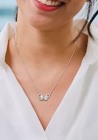Lab Created 1.71 CT DEW Created Moissanite Butterfly Necklace in Sterling Silver