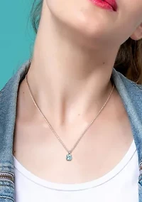 1.53 ct. t.g.w. Sky Blue Topaz Solitaire Pendant with Chain in Sterling Silver