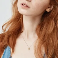 3 3/4 CT TGW Citrine Solitaire Stud Earring and Pendant with chain Set in Sterling Silver