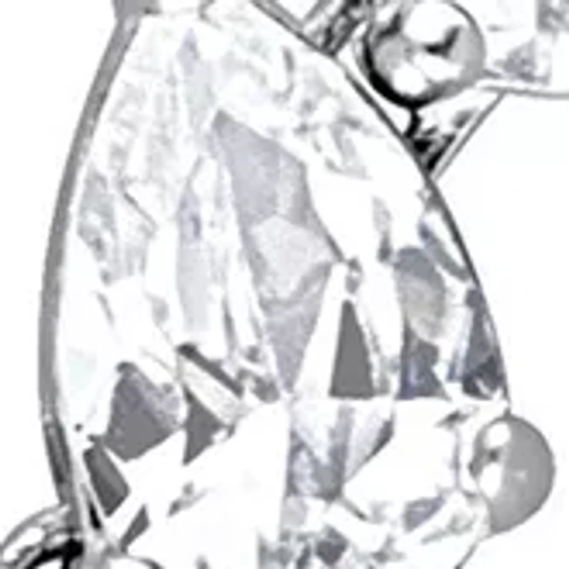 Lab Created 39.50 ct. t.g.w. Created White Sapphire Teardrop Tennis Necklace in Sterling Silver