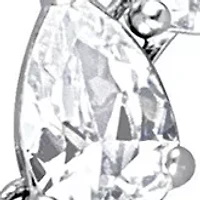 Lab Created 39.50 ct. t.g.w. Created White Sapphire Teardrop Tennis Necklace in Sterling Silver