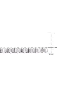 Lab Created 73.50 ct. t.g.w. Created White Sapphire Tennis Necklace in Sterling Silver