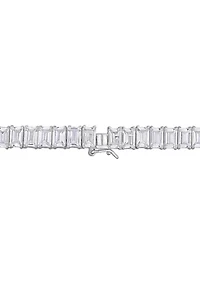 Lab Created 73.50 ct. t.g.w. Created White Sapphire Tennis Necklace in Sterling Silver